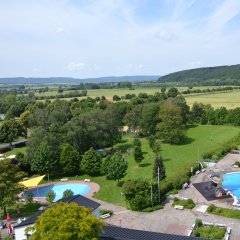 Luftaufnahme Freizeitbad mit allen Becken