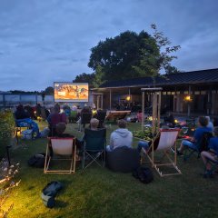 Leinwand mit Zuschauern