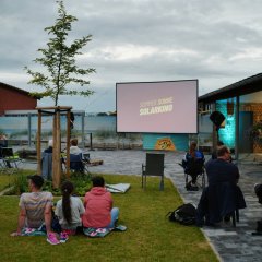 Leinwand mit Zuschauern