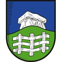 Wappen mit Thiestein und weißem Zaun