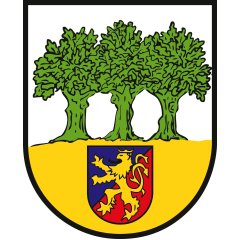 Schild mit drei Eichen