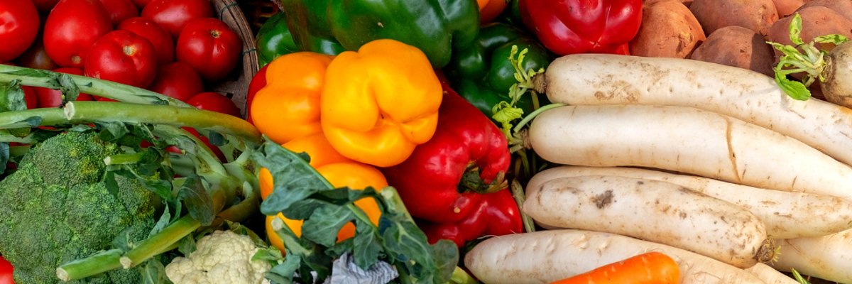 Wir suchen regionale Produkte - 3 Bild mit Gemüse