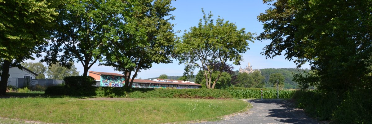 Wohnmobilstellplatz Freier Platz mit Blick auf die Marienburg