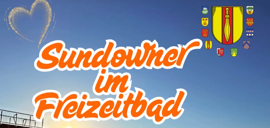 Bildausschnitt mit Logo der Gemeinde und einer Sonne im Himmel
